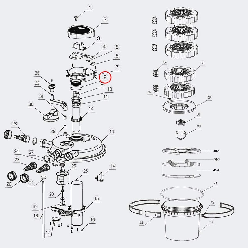 SunSun CPF Series Pressure Pond Filter Fixing for O-Ring Pond
