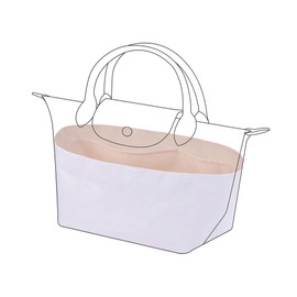 DGAZ Lightweight Purse Organizer Insert for Longchamp Le Pliage Energy Series Bag,silk and DupontPaper handbag inner for Luxury Bags(Rose dragee,Le Pliage Energy L)