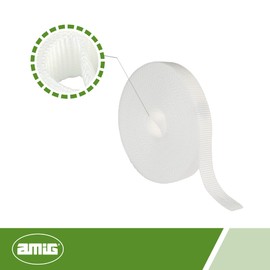 Amig - White Roller Blind Tape | Replacement Rope for Soft and Hard Touch Roller Blinds | UV Resistant and Abrasion Resistant | Dimensions: 14mm x 6m