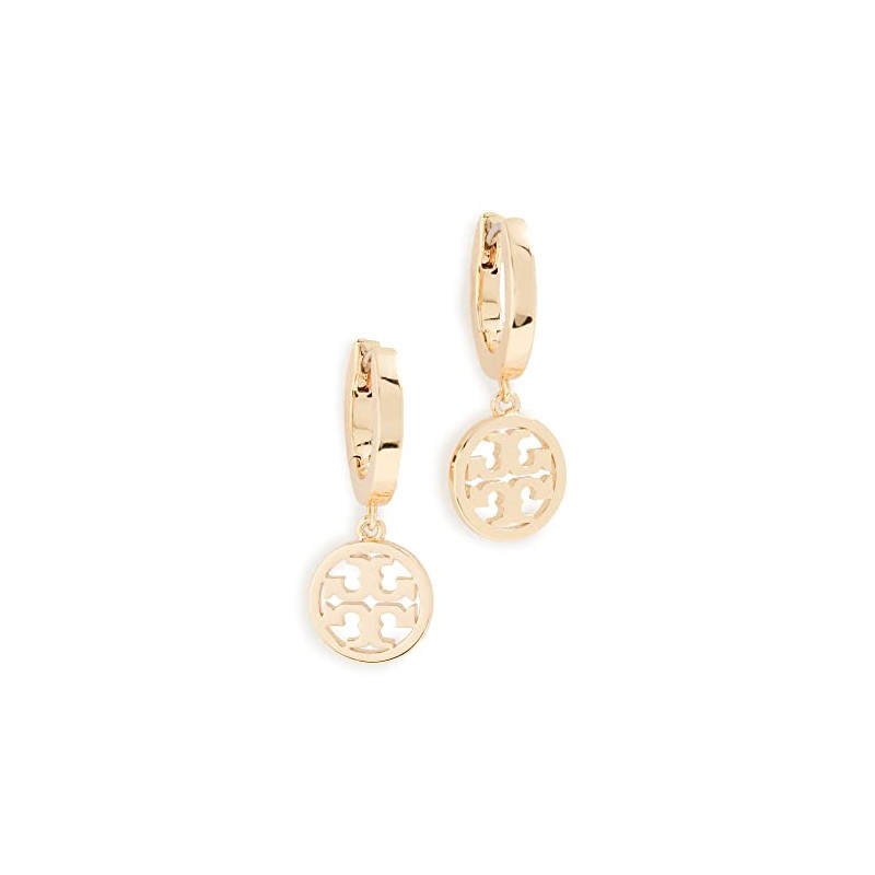 Tory Burch Women's Miller Huggie Hoop Earrings, Tory Gold, One