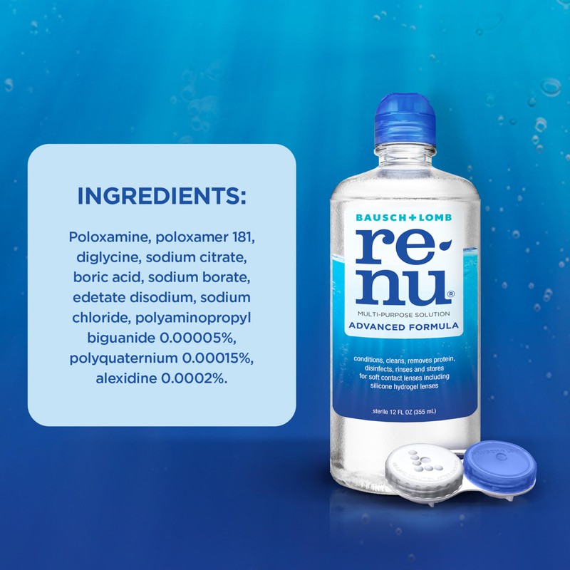 Renu Contact Lens Solution, Advanced Formula, Multi-Purpose Solution with Lens