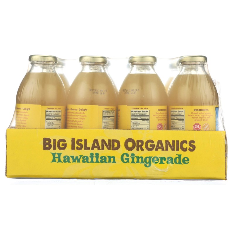 Big Island Organics Gingerade, Hawaiian, 16-Ounce (Pack of 12)
