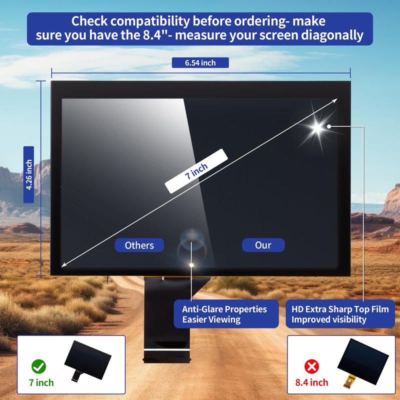 RESNAVSCREN Uconnect LCD Screen and Digitizer Replacement for 2020-2017 Jeep