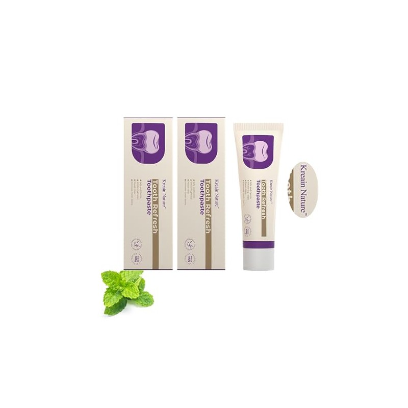Tooth Refresh Toothpaste, Fresh Breath Formula Whitening Hydroxyapatite Toothpaste, Natural