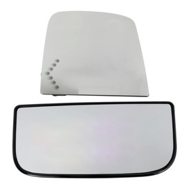 KarParts360 For GMC Sierra 1500 2007-2018 Mirror Glasses Driver Side | Pair | Upper And Lower | Towing | For Upper In-Glass Signal Light | For Lower Turn Signal Light Excluded | For GM1324142