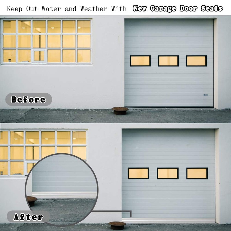[2Pack Large Door Sweep] Huge Gap Door Draft Stopper, 3-2/5"W