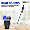 SOMCO - Pack of 5 Black & 5 Blue Biro