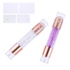 FOMIYES 2pcs Nail Stamp French Tip Nail Tool Manicure Silicone