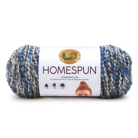 Lion Brand Yarn - Homespun - 3 Pack with Pattern Cards in Color (Blue Moon)