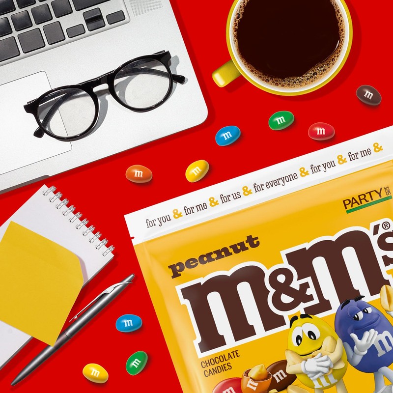M&M'S Peanut Milk Chocolate Candy, Chocolate Candy Bulk, Party Size