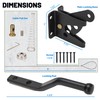 Self Locking Gate Latches with Spring Cable Pull, Post Mount