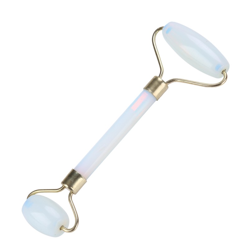 1Pc Artificial Jade Doublehead Beauty Roller AntiAging Face Eye Neck