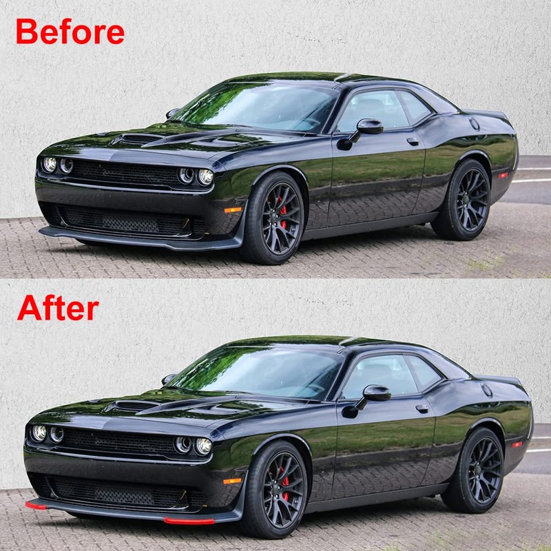 JDMON Front Bumper Lip Splitter Protector Compatible with Dodge Challenger