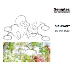 Semptec Urban Survival Technology Wire Saw: Set of 2 Pocket Wire Saws with Metal Eyelets for Outdoor Tours & Camping (Outdoor Saw, Emergency Saw, Saw Blades)