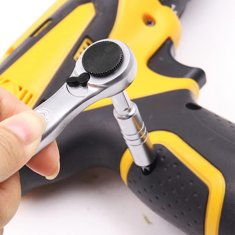 Omninmo 12pc 1/4 Mini Ratchet Wrench Pocket Screwdriver Set Mini