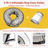 Inflatable Dog Cone Collar, 2 IN 1 Soft Recovery Collar