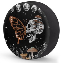 OMFUNS Skull Butterfly Tire Covers Protectors Weatherproof Dust-Proof Star Mushroom Spare Wheel Cover Fit for Jeep Wrangler RV, SUV, Truck Travel Camper Trailer Vehicle 16"