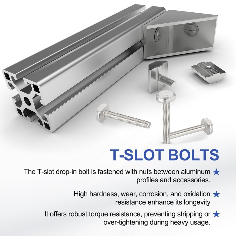 PATIKIL M6 x 40 mm T Slot Bolts, 10 Pcs