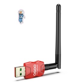 Class 1 Long Range Bluetooth Adapter for PC, QGOO USB Bluetooth Adapter for PC 5.3+EDR, Bluetooth Dongle Bluetooth Receiver Support Windows10/8.1/8/7（red-077）