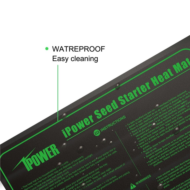 iPower 20" x 20" Warm Hydroponic Seedling Heat Mat and