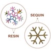 Healvian Christmas Nail Art Sequins Snowflake Charms for Manicure for