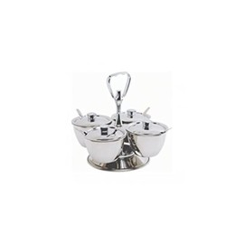 Genware 8053-4 S/ST Revolving Relish Server, 4-Way
