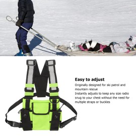 Radio Chest Harness Bag, Two Way Radio Chest Front Pack Pouch Walkie Talkie Case with Adjustable Shoulder Strap for Two Way Radio Walkie Talkie