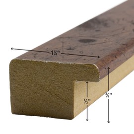 Craig Frames FM26DKW 4 by 6-Inch Picture Frame, Smooth Wrap Finish, 1.26-Inch Wide, Dark Brown