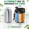 6 Compartment Pill Organizer with Rotating Lid Large Capacity Portable