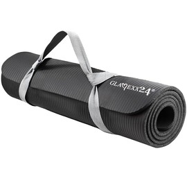 Glamexx24 Gymnastics Mat, Fitness Mat, Premium Yoga Mat, Non-Slip and Thick Extra Sizes, Includes Carry Strap, Exercise Poster, Skin-Friendly and Phthalate-Free, Ideal for Pilates, Gymnastics and Yoga
