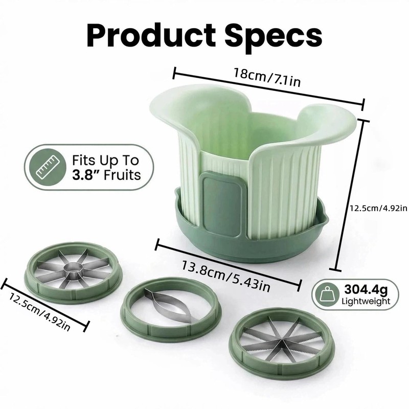 Heavy Duty Apple Slicer Corer - 8-Blade Stainless Steel Fruit