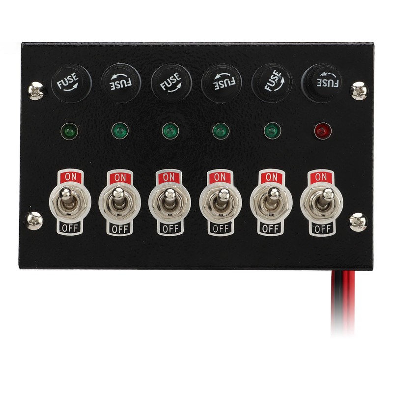 Marine Boat Rocker Switch Panel DC12 to 24V 6 Gang