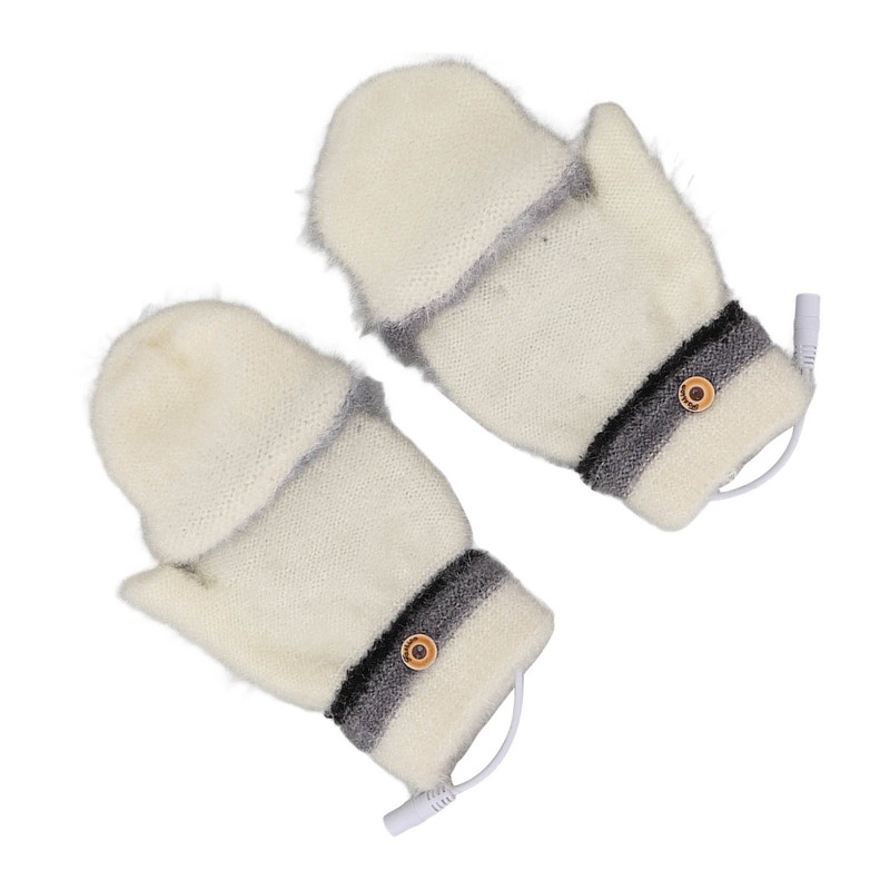 Electric USB Heated Gloves Double Side Heating Keep Warm Fingerless