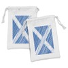 Ambesonne Scotland Fabric Pouch Set of 2, National Scottish Flag