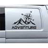 Van Adventure Compass Mountain Vinyl Decals, Large 2-Pack, 4x4, Caravan