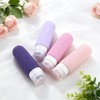 4 Pcs Botellas de Viaje de Silicona, Accesorio Portátil de
