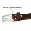 Fa.Volmer® Men's Buffalo Leather Belt Jeans Suit Brown 38 mm