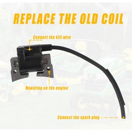 Boine 101909201 Ignition Coil Compatible with Kawasaki FE290D FE350D FE400D GEF00A,Yamaha Club Car Golf Cart GAS DS John Deere and Precedent 1997-up Replace 21171-2207 M126972 HGZ-IG-A0004