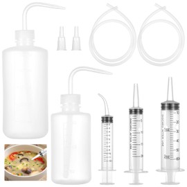 10 Pcs Jaw Surgery Soft Drink Liquid Diet Set, 2 Direct Syringes, 2 Connectors, 2 Curved Syringes, 2 Squeeze Bottles, 2 Tubing, Jaw Surgery Recovery Supplies for Eating and Drinking Liquids