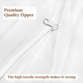 Full Size Zipper Fitted Sheet 8 Inch Deep Pocket - 1 Piece Zipper Fitted Sheet Only - 1000 Series Microfiber Zipper Fitted Sheet - Hotel Quality Brushed Microfiber Bottom Sheet, White