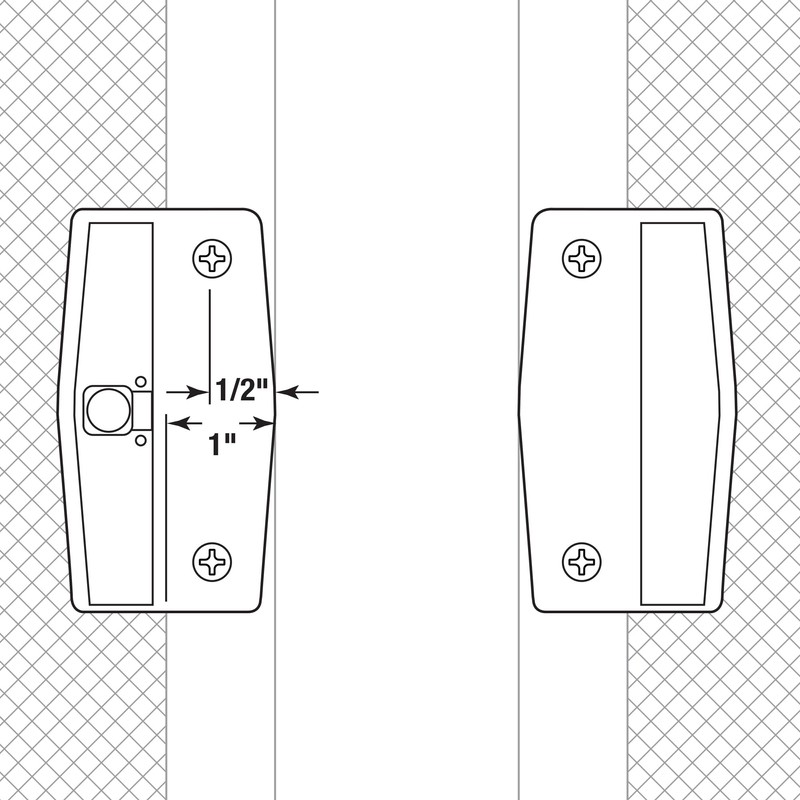 Prime-Line A 139 Black Plastic Mortise Style Screen Door Latch