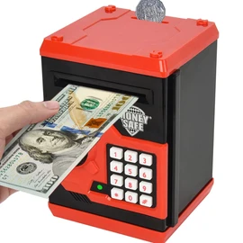 Augoing Piggy Bank Money Box, Electronic ATM Money Banks for Cash Coins Safe, Auto Scroll Real Money Saving Box for Kids with Passcode, Birthday Gifts Teen Boys Girls
