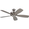 Monte Carlo 5LCM52BS Downrod Mount, 5 Silver Blades Ceiling fan