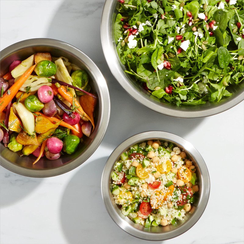 OXO Good Grips 3-Piece Stainless-Steel Mixing Bowl Set