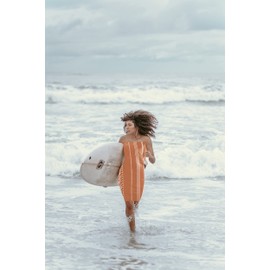 Mixibaby Peshtemal Beach Towel XXL 100% Cotton Hammam Towel Bath Towel Sauna Towel 100 x 180 cm Colour: Orange