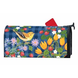 Studio M MailWraps Strawberry Floral, The Original Magnetic Decorative Mailbox Cover, Made in USA, Superior Weather Durability, Standard Size fits 6.5W x 19L Inch Mailbox