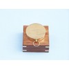 Hampton Nautical Solid Brass Gentlemen's Compass with Rosewood Box, 4",