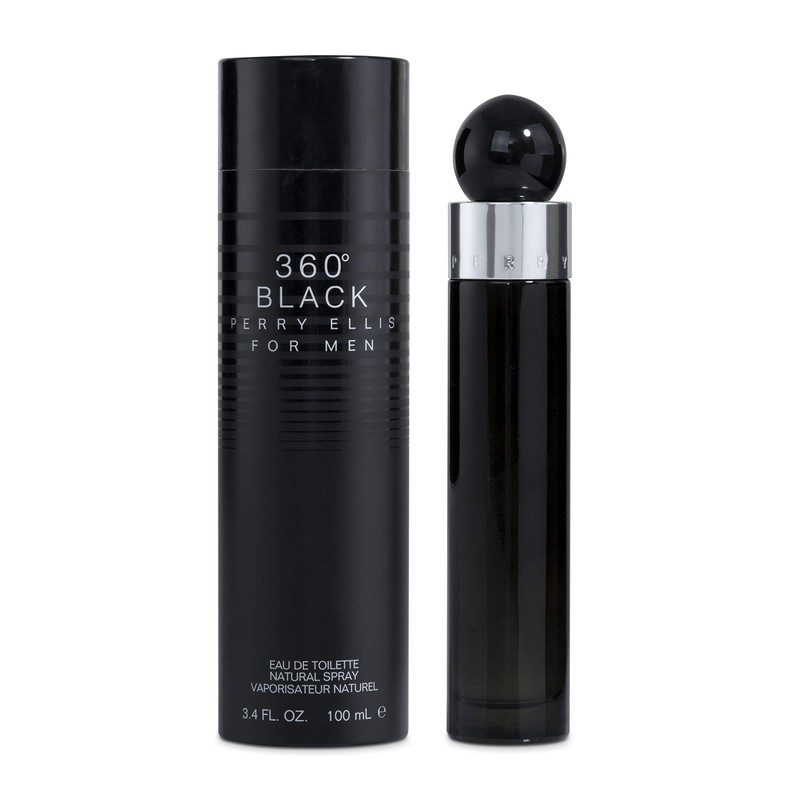 Perry Ellis 360 Black for Men, 3.4 fl oz EDT,