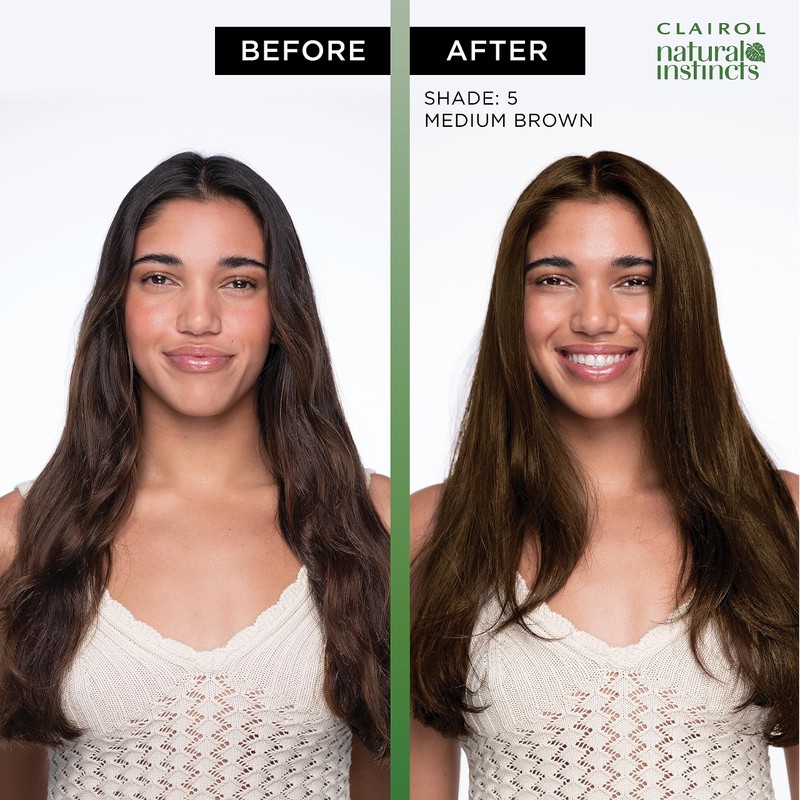 Clairol Natural Instincts Demi-Permanent Hair Dye, 5W Medium Warm Brown