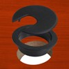 TTSAM Desk Grommet Desk Hole Covers 2 Inch Black Plastic